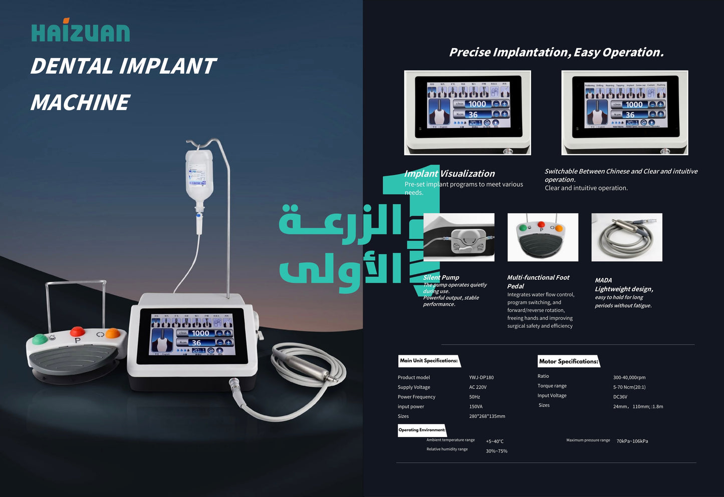 جهاز الزراعة الضوئي، انجن + هاندبس ضوئي شركة MJ MEDICAL